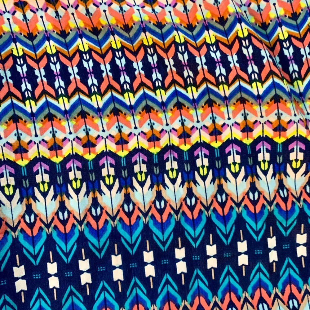 Colorful Patterned Wide-Leg Pants - Picture 2 of 5